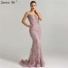 Load image into Gallery viewer, Pink  Sexy Elegant Evening Dresses 2019 Lace  Pears Diamond Mermaid Formal Evening Dress Real Photo LA6355 - Ole Misc.