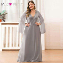 Load image into Gallery viewer, Plus Size Green Evening Dresses Ever Pretty EZ07948 A Line V Neck Appliques Elegant Women Formal Dresses For Party Abendkleider - Ole Misc.