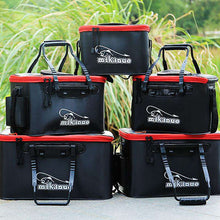 Load image into Gallery viewer, Portable EVA Fishing Bucket Bag Collapsible Fishing Bucket Live Fish Box Bucket Oxygen Pump Outdoor Fishing Tackle Storage Bags - Ole Misc.