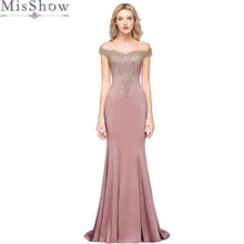 Load image into Gallery viewer, Royal Blue Long Evening Dress 2019 Applique Mermaid Formal Dress Evening Gown Off The Shoulder robe de soiree Party Vestidos - Ole Misc.