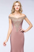 Load image into Gallery viewer, Royal Blue Long Evening Dress 2019 Applique Mermaid Formal Dress Evening Gown Off The Shoulder robe de soiree Party Vestidos - Ole Misc.