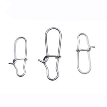Load image into Gallery viewer, Simpleyi 50pcs Stainless Steel Fishing Connector Hooked Snap  Barrel Swivel Hook Lure Carp Tool Accessories Goods For Fishing - Ole Misc.