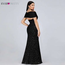 Load image into Gallery viewer, Sparkle Lace Evening Dresses Long Ever Pretty EP07953BK Off The Shoulder Mermaid Elegant Black Formal Dresses Vestidos Longo - Ole Misc.