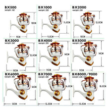Load image into Gallery viewer, Spinning Fishing Reel 12BB + 1 Bearing Balls 500 9000 Series Metal Coil Spinning Reel Boat Rock Fishing Wheel - Ole Misc.