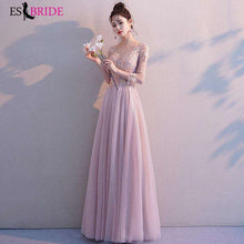 Load image into Gallery viewer, V neck Sexy Formal Dress Women Elegant Party Prom Evening Gowns for Women Lace Appliques 2019 New Arab Dresses Evening ES2450 - Ole Misc.