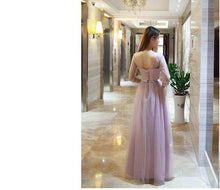 Load image into Gallery viewer, hot sale 2019 blush tulle ball gown classy women elegant dress sexy party bridesmaid pageant dresses for wedding occasions H3439 - Ole Misc.
