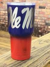 Load image into Gallery viewer, Ole Miss Rebels Inspired Ombre Powder Coated Tumbler - Ole Misc.