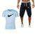 Load image into Gallery viewer, 2019 gym Men's Sets Shorts+T Shirts Suits Summer Mens Beach Shorts Cotton Casual Male Shorts Tee homme Gyms Brand Clothing Set - Ole Misc.