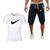 Load image into Gallery viewer, 2019 gym Men's Sets Shorts+T Shirts Suits Summer Mens Beach Shorts Cotton Casual Male Shorts Tee homme Gyms Brand Clothing Set - Ole Misc.