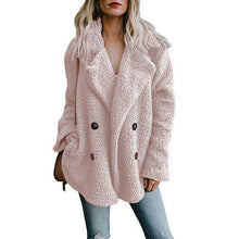 Load image into Gallery viewer, New Solid Coat Women Autumn Winter  Wide Lapel Loose Warm Outwear Female Casual Jumper Ladies Loose Blend Coat Faux fur Ladies - Ole Misc.