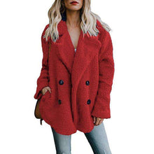 Load image into Gallery viewer, New Solid Coat Women Autumn Winter  Wide Lapel Loose Warm Outwear Female Casual Jumper Ladies Loose Blend Coat Faux fur Ladies - Ole Misc.