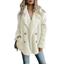 Load image into Gallery viewer, New Solid Coat Women Autumn Winter  Wide Lapel Loose Warm Outwear Female Casual Jumper Ladies Loose Blend Coat Faux fur Ladies - Ole Misc.