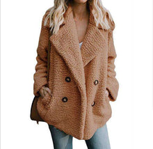 Load image into Gallery viewer, New Solid Coat Women Autumn Winter  Wide Lapel Loose Warm Outwear Female Casual Jumper Ladies Loose Blend Coat Faux fur Ladies - Ole Misc.