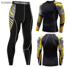 Load image into Gallery viewer, Men's winter sun protection compression clothing 3D printing youth MMA clothing thermal underwear men's fitness suit - Ole Misc.