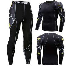 Load image into Gallery viewer, Men's winter sun protection compression clothing 3D printing youth MMA clothing thermal underwear men's fitness suit - Ole Misc.