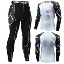 Load image into Gallery viewer, Men's winter sun protection compression clothing 3D printing youth MMA clothing thermal underwear men's fitness suit - Ole Misc.