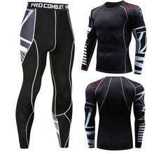 Load image into Gallery viewer, Men's winter sun protection compression clothing 3D printing youth MMA clothing thermal underwear men's fitness suit - Ole Misc.