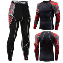 Load image into Gallery viewer, Men's winter sun protection compression clothing 3D printing youth MMA clothing thermal underwear men's fitness suit - Ole Misc.