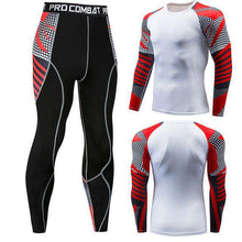 Load image into Gallery viewer, Men's winter sun protection compression clothing 3D printing youth MMA clothing thermal underwear men's fitness suit - Ole Misc.