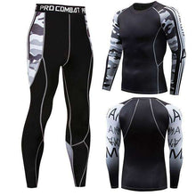 Load image into Gallery viewer, Men's winter sun protection compression clothing 3D printing youth MMA clothing thermal underwear men's fitness suit - Ole Misc.