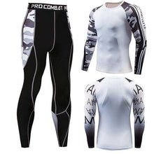 Load image into Gallery viewer, Men's winter sun protection compression clothing 3D printing youth MMA clothing thermal underwear men's fitness suit - Ole Misc.