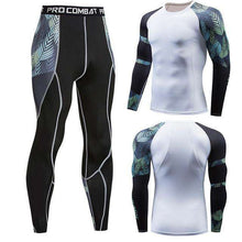 Load image into Gallery viewer, Men's winter sun protection compression clothing 3D printing youth MMA clothing thermal underwear men's fitness suit - Ole Misc.