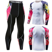 Load image into Gallery viewer, Men's winter sun protection compression clothing 3D printing youth MMA clothing thermal underwear men's fitness suit - Ole Misc.