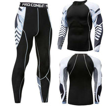 Load image into Gallery viewer, Men's winter sun protection compression clothing 3D printing youth MMA clothing thermal underwear men's fitness suit - Ole Misc.