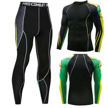 Load image into Gallery viewer, Men's winter sun protection compression clothing 3D printing youth MMA clothing thermal underwear men's fitness suit - Ole Misc.