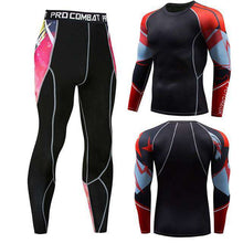 Load image into Gallery viewer, Men's winter sun protection compression clothing 3D printing youth MMA clothing thermal underwear men's fitness suit - Ole Misc.