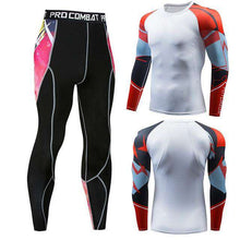 Load image into Gallery viewer, Men's winter sun protection compression clothing 3D printing youth MMA clothing thermal underwear men's fitness suit - Ole Misc.