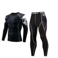 Load image into Gallery viewer, Men's winter sun protection compression clothing 3D printing youth MMA clothing thermal underwear men's fitness suit - Ole Misc.