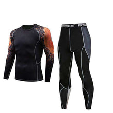 Load image into Gallery viewer, Men's winter sun protection compression clothing 3D printing youth MMA clothing thermal underwear men's fitness suit - Ole Misc.