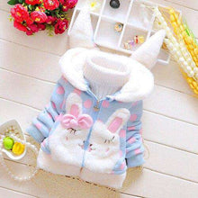 Load image into Gallery viewer, R&amp;Z children's jacket 2019 autumn and winter new girls coat polka dot cartoon rabbit ears hooded jacket - Ole Misc.