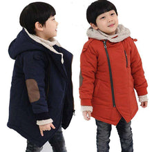 Load image into Gallery viewer, Baby autumn and winter new warm clothing children's jacket thickening plus velvet padded jacket boy hooded jacket boy warm jacke - Ole Misc.