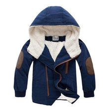 Load image into Gallery viewer, Baby autumn and winter new warm clothing children's jacket thickening plus velvet padded jacket boy hooded jacket boy warm jacke - Ole Misc.