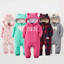 Load image into Gallery viewer, 2019 Fall Winter Warm Infant Baby Rompers Coral Fleece Animal Overall Baby Boy Gril Halloween Xmas Costume Clothes Baby jumpsuit - Ole Misc.
