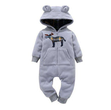 Load image into Gallery viewer, 2019 Fall Winter Warm Infant Baby Rompers Coral Fleece Animal Overall Baby Boy Gril Halloween Xmas Costume Clothes Baby jumpsuit - Ole Misc.