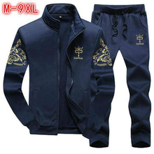 Load image into Gallery viewer, Plus Size 9XL 8XL Men's Sporting Suit Male Tracksuit Men Spring Autumn Casual Sportswear Big Size 2PC Jacket+Pants Clothing Sets - Ole Misc.