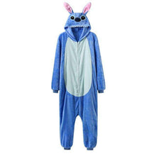 Load image into Gallery viewer, Zipper Onesie Stitch Kigurumi Women Girl Unisex Animal Pajama Winter Warm Sleep Suit Couple Overall Soft Flannel Cute Stich 2019 - Ole Misc.