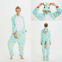 Load image into Gallery viewer, 2019 Winter Christmas Kigurumi Pajama Adult Animal Unicorn Onesie Women Men Couple Pajamas Set Kegurumi Sleepwear Flannel Zipper - Ole Misc.