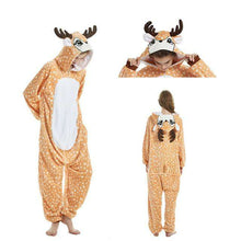 Load image into Gallery viewer, 2019 Winter Christmas Kigurumi Pajama Adult Animal Unicorn Onesie Women Men Couple Pajamas Set Kegurumi Sleepwear Flannel Zipper - Ole Misc.