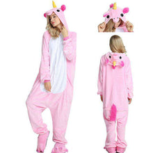 Load image into Gallery viewer, 2019 Winter Christmas Kigurumi Pajama Adult Animal Unicorn Onesie Women Men Couple Pajamas Set Kegurumi Sleepwear Flannel Zipper - Ole Misc.
