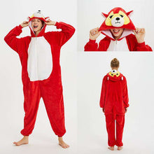 Load image into Gallery viewer, 2019 Winter Christmas Kigurumi Pajama Adult Animal Unicorn Onesie Women Men Couple Pajamas Set Kegurumi Sleepwear Flannel Zipper - Ole Misc.