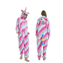 Load image into Gallery viewer, 2019 Winter Christmas Kigurumi Pajama Adult Animal Unicorn Onesie Women Men Couple Pajamas Set Kegurumi Sleepwear Flannel Zipper - Ole Misc.