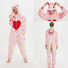 Load image into Gallery viewer, 2019 Winter Christmas Kigurumi Pajama Adult Animal Unicorn Onesie Women Men Couple Pajamas Set Kegurumi Sleepwear Flannel Zipper - Ole Misc.
