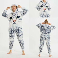 Load image into Gallery viewer, 2019 Winter Christmas Kigurumi Pajama Adult Animal Unicorn Onesie Women Men Couple Pajamas Set Kegurumi Sleepwear Flannel Zipper - Ole Misc.