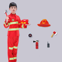 Load image into Gallery viewer, Kids Firefighter Costumes Baby Boys Clothing Set Halloween Party Cosplay Roleplay Fireman Costumes for Teenager Boys with Belt - Ole Misc.
