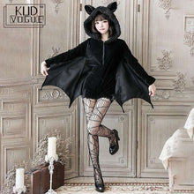 Load image into Gallery viewer, Halloween Black Vampire Bat Cosplay Costume Woman Black Evil Horror Hooded Vampire Bat Sleeve Cosplay Halloween Costumes Cos - Ole Misc.