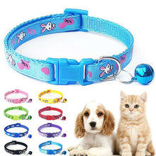 Load image into Gallery viewer, New Cute Cartoon Pet Collars Puppy Adjustable Polyester Necklace Lovely With Bells Print Cat Dog Necklace Collar Supply - Ole Misc.